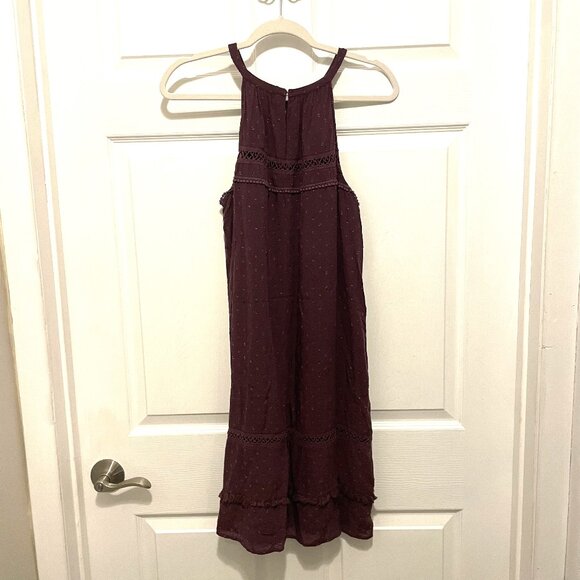 Loft Embroidered Plum Halter Dress (5 clothing items for $15) - Picture 4 of 6